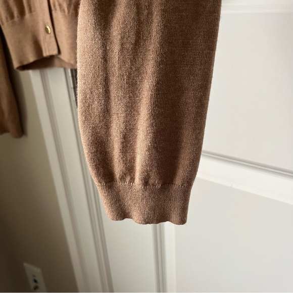 BABATON Parasol Tan V-Neck Button-Up Cardigan Sweater - Picture 5 of 9